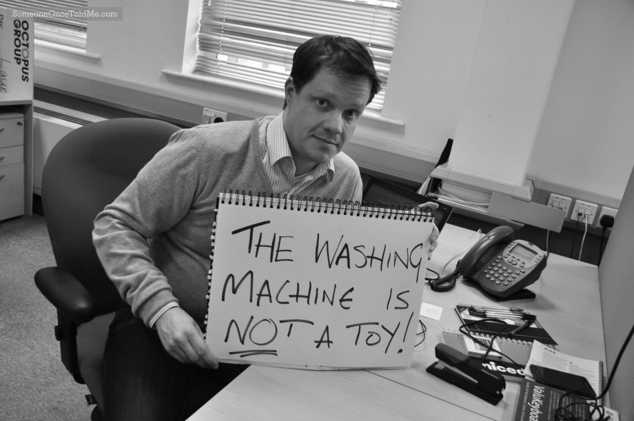 The Washing Machine Is Not A Toy!